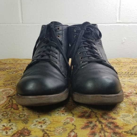 Frye Prison black lace up oil resistant ankle boots men 7.5 main image 8